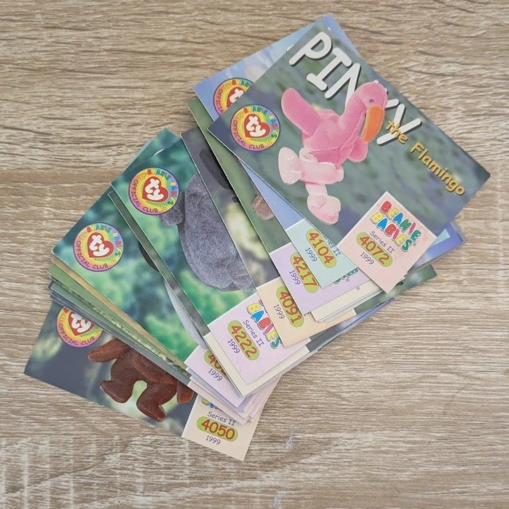 TY Beanie Babies BBOC Cards Common Series 2 Lot of 25 No Duplicates 1999‎